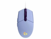 Logitech Gaming Mouse G102 LIGHTSYNC - Myš - pravák - optický - 6 tlačítka - kabelové - USB - šeřík