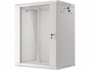 Nástěnný rack 19   15U 600X450mm šedý flat pack