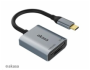 AKASA USB 3.2 Type-C Dual čtečka karet