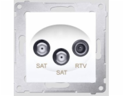 SIMON 54 MODULE WHITE RTV-2XSAT 1DB SOCKET