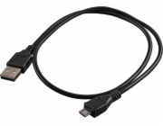 Akyga kabel USB A/Micro-B 0.6m/černá