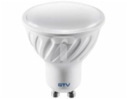 GTV LED žárovka smd 2835 neutrální bílá GU10 6W AC 220-240V 50-60Hz úhel svícení 120 stupňů. 440lm 52mA (LD-PC6010-40)