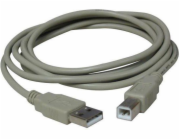 Logo kabelu USB USB-A – USB-B 1,8 m šedý (17057)