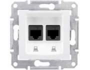 Schneider Electric Sedna Socket white double comp RJ45 cat.5e screen (SDN4600121)