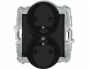 Karlik Mini Double Socket s/u s výňatky Black Mat 12MGPR-2ZP