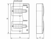 Elektro-Plast Modulární rozváděč 2x12 přisazený IP40 RN-24/B Wave N+PE (7,15)