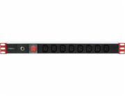 Techly TECHLYPRO Rack 19palcový Power Strip 1U 8 výstupů C13