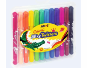 Pastelky Amos Silky Twisters 12 barev