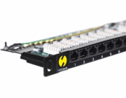 NetRack Patch panel 19   0,5U 24 portů Kat. 5e UTP černá (104-10)