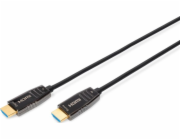 Digitus HDMI 2.1 AOC hybridní optický kabel, Type A M/M, 20m, UHD 8K@60Hz, CE, gold, bl