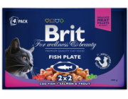 Brit Premium Cat Pouches Fish Plate 400g (4x100g) kapsičky pro kočky