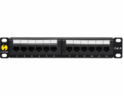 NETRACK 104-16 patch panel 10 12-ports cat. 6 UTP