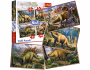 Puzzle 4v1 Zajímaví dinosauři