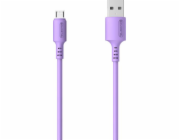 Somostel USB kabel USB-A - microUSB 1,2 m fialový (SMS-BP06 USB - micro USB fialový)