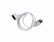 Akyga kabel USB-Apple 30-pin 1.0m/bílá