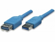 Techly USB kabel USB-A – USB-A 0,5 m modrý (ICOC-U3-AA-005-EX)