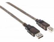 Manhattan USB kabel USB-A – USB-B 15 m černý (152389)