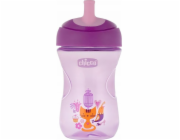 Chicco Nevylévací kelímek + brčko 266ml fialový