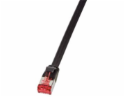 LogiLink U/FTP Cat6 plochý propojovací kabel, 3m, černý (CF2063S)