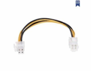 AKYGA Adapter with Cable AK-CA-78 Extension P4 f P4 m 23cm AK-CA-78 Akyga prodlužovací kabel/aP4 4-pin 23 cm/15cm