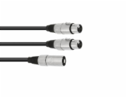 Kabel AC-18 XLR samec - 2x XLR samice, 0,5 m