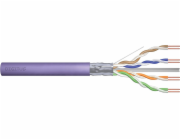 Instalační telekomunikační kabel cat 6, F / UTP, Dca, pevný, AWG 23/1, LSOH, 50m, fialový