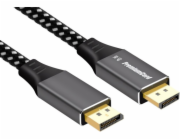 PREMIUMCORD Kabel DisplayPort 1.4 přípojný kabel, kovové a zlacené konektory, 1m