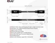 Club3D Prodlužovací kabel USB-C, 5Gbps 60W(20V/3A), 4K 60Hz (M/F), 2m