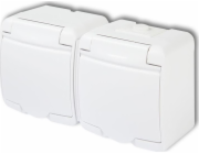 Karlik Junior Double Nest Z/U Schuko (Housing Color Flap) White GHE-2S