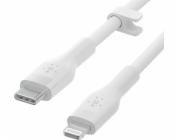 Belkin BOOST CHARGE Lightning/USB-C kabel, 3m, bílý - Flex