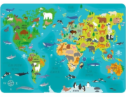 Derform Laminovaná podložka World Map Animals DERFORM