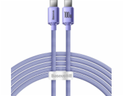 Baseus CAJY000705 Crystal Shine Series Datový Kabel USB-C - USB-C 100W 2m Purple