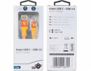 USB 3.0 - USB C kabel 2m PREMIUM 3A oranžový TPE