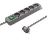 QOLTEC 50289 Power strip 5 sockets 1.8m Grey