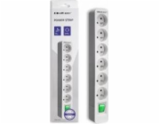 QOLTEC 50292 Power strip 6 sockets 1.8m White-grey