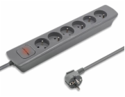 QOLTEC 50277 Power strip 6 sockets 1.8m Grey