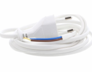 Kabel Jonex Connection s plochou zátkou WJ-11 B/U 1,9 m H03VVH2-F 2X0.75 WHITE