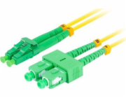 LANBERG optický patch cord SM SC/APC-LC/APC duplex 2m LSZH G657A1 průměr 3mm, barva žlutá