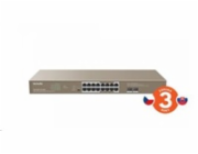 Tenda TEG1118P-16-250W PoE AT Gigabit switch 16x 1Gb/s PoE 802.3af/at + 2x SFP 1Gb/s, PoE+ 230W,Rack