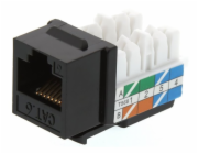 XtendLan Keystone jack RJ45, narážecí, CAT 6, UTP, černý