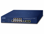 Planet GS-4210-8P2C L2 switch, 10x1Gb, 2x1Gb SFP, 8x PoE 802.3at 120W, QoS