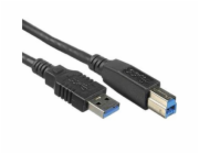 PremiumCord Kabel USB 3.0 Super-speed 5Gbps A-B, 9pin, 0,5m