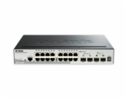 D-Link DGS-1510-20 20-Port Gigabit Stackable SmartPro Switch, 16x gigabit RJ45, 2x 10G SFP+ port, 2x SFP port