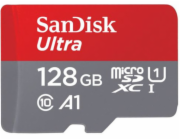 SanDisk MicroSDXC karta 128GB Ultra (140 MB/s, A1 Class 10 UHS-I) + adaptér