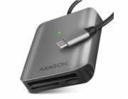 AXAGON CRE-S3C, USB-C 3.2 Gen 1 - SUPERSPEED čtečka karet, 3-slot & lun SD/microSD/CF, podpora UHS-II