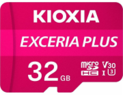 SDHC 32GB micro paměťová karta Kioxia EXCERIA PLUS M303, UHS-I (U3) V30 (100MB/s) Class 10 + adaptér