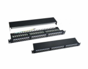 XtendLan Patch panel 19", 24 portů, stíněný, C5E,vyvazovák,dual, 2xAu