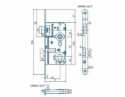 Zámek zadlabací K221 L Zn