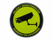 OPTIX Hikvision Samolepka - objekt monitorován kamerovým systémem, kulatá 10cm