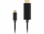 Lanberg USB-C(M)->HDMI(M) kabel 1m 4K 60Hz černá